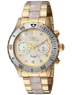 Women's Angel Stainless Steel Quartz Watch with Stainless-Steel Strap, Two Tone, 20 (Model: 24702, 24662)