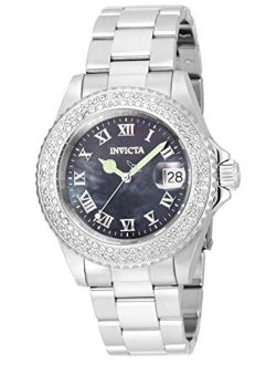 Women's 21711 Angel Quartz Watch with Stainless Steel Strap, Silver, 20