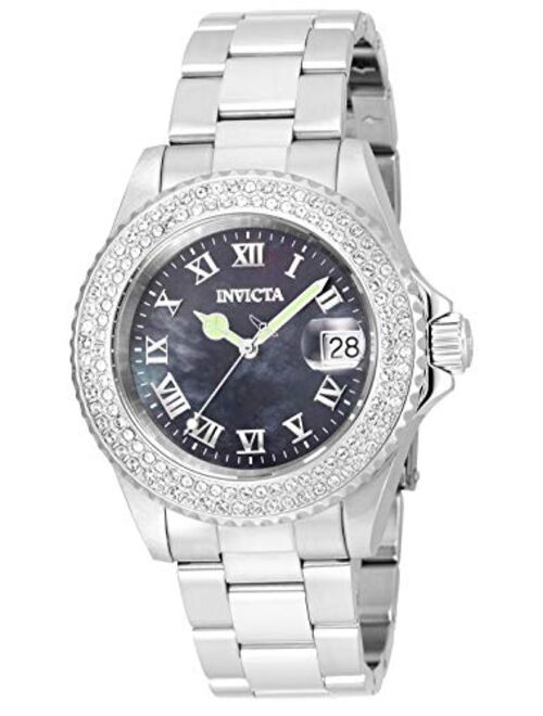 Invicta Women's 21711 Angel Quartz Watch with Stainless Steel Strap, Silver, 20