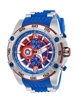 Marvel 52mm Bolt Viper Limited Ed CAPTAIN AMERICA Chrono Blue Dial Watch