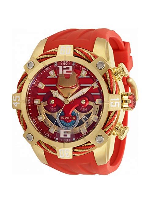 Invicta Men's 48mm 35092 Marvel Iron Man Bolt Limited Edition Gold Red Quartz Watch