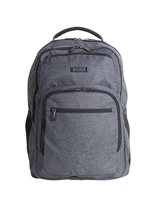 Kenneth Cole Reaction Travelier Multi-Pocket Laptop & Tablet Business, School, & Travel Backpack Bag, Charcoal, One Size