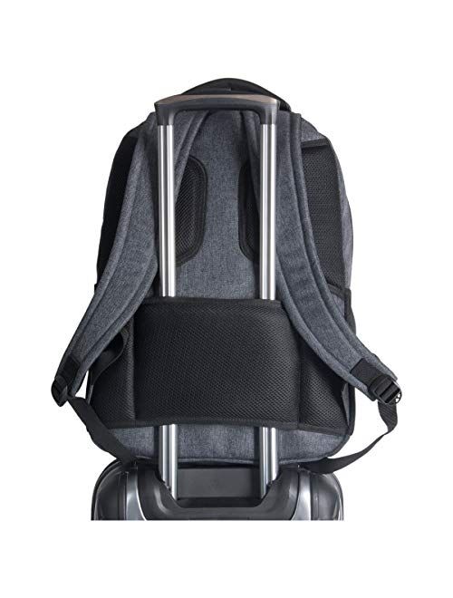 Kenneth Cole Reaction Travelier Multi-Pocket Laptop & Tablet Business, School, & Travel Backpack Bag, Charcoal, One Size