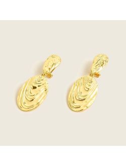 Gold-plated magma drop earrings