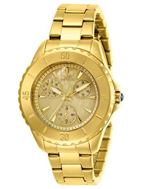 Invicta Women's 29107 Angel Quartz Watch with Stainless Steel Strap, Gold, 18