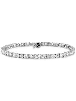 Esquire Men's Jewelry Cubic Zirconia Tennis Bracelet in Sterling Silver, Created for Macy's