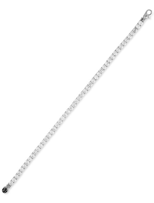 Esquire Men's Jewelry Cubic Zirconia Tennis Bracelet in Sterling Silver, Created for Macy's