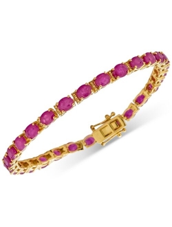 Macy's Sapphire Tennis Bracelet (14 ct. t.w.) in 14k Gold-Plated Sterling Silver (Also in Ruby, Emerald & Tanzanite)