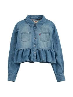 Kids Levi's Girls' Little Long Sleeve Button Up Shirt