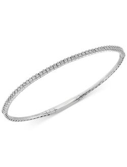 Collection EFFY® Diamond Skinny Bangle Bracelet (3/4 ct. t.w.) in 14k White Gold