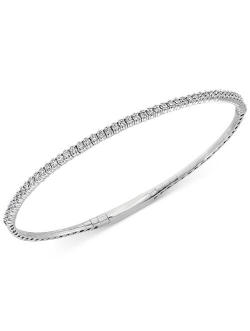 EFFY Collection EFFY® Diamond Skinny Bangle Bracelet (3/4 ct. t.w.) in 14k White Gold