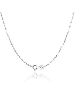 CIELTEAR 925 Sterling Silver Chain Necklace for Women Girls 1.2mm Cable Chain Italian Thin Silver Chain Super Sturdy & Lasting Shiney 16/18/20/22/24 Inch