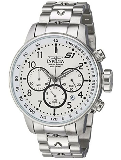 Invicta Men's S1 23078 Rally Stainless Steel Quartz Watch with Stainless-Steel Strap, Silver, 22