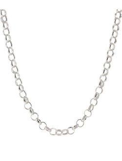 Pori Jewelers 925 Sterling Silver Nickel-Free 3.2MM Rolo Round Cable Link Chain - Yellow or Silver