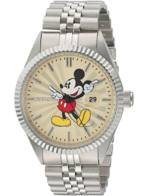 Invicta Men's 22769 Disney Limited Edition Quartz Watch with Stainless-Steel Strap, Silver, 8