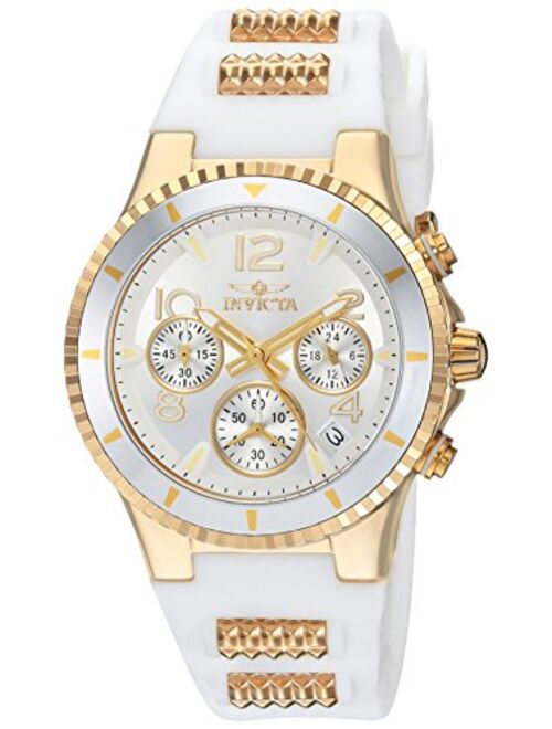 Invicta Women's BLU Quartz Watch with Silicone Strap, White, 24 (Model: 24187)