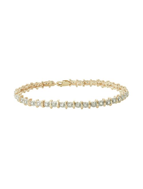 10k Gold 1/2 Carat T.W. Diamond Tennis Bracelet
