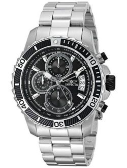 Men's 22412 Pro Diver Stainless Steel Quartz Watch with Stainless-Steel Strap, Silver, 22
