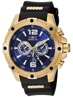 Men's 19659 I-Force Analog Display Swiss Quartz Black Watch