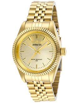 Women's Specialty Quartz Watch with Stainless Steel Strap, Gold, 18 (Model: 29411)