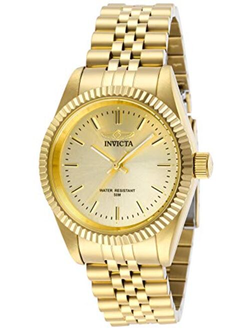 Invicta Women's Specialty Quartz Watch with Stainless Steel Strap, Gold, 18 (Model: 29411)