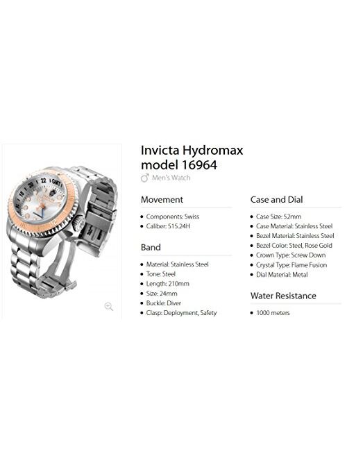 Invicta Men's 16964 Reserve Analog Display Swiss Quartz Silver Watch