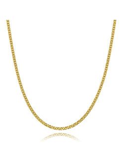 Ariana Lucci 14K Gold Filled Italian Cable Chain Necklace for Women and Men, Made in Italy, Non Tarnish 3mm Classic Rolo Belcher Link Chain, Choose Length 16"-36"