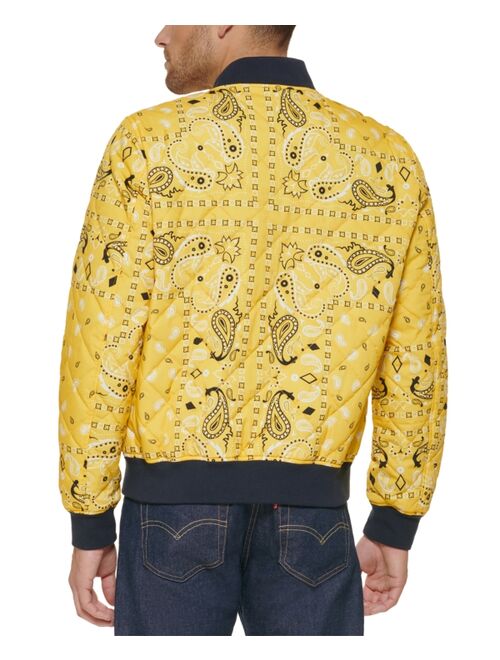 Levi's Men's Printed Quilted Bomber Bandanaprint Jacket