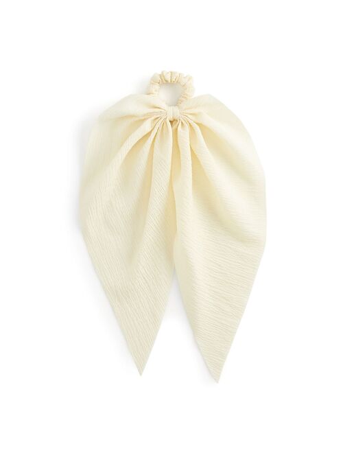 Textured Draped Bow Hair Scrunchie