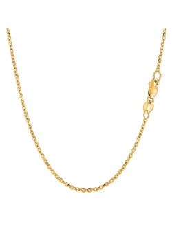 Jewelry Affairs 14k Yellow Gold Cable Link Chain Necklace, 1.5mm