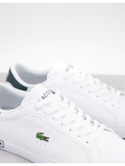 Lacoste powercourt 0721 sneakers in white green
