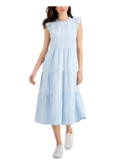 Women's Woven Striped Seersucker Dress, Created for Macy's