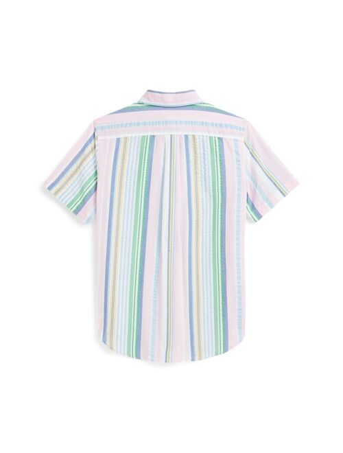 Polo Ralph Lauren Big Boys Striped Seersucker Short Sleeve Shirt