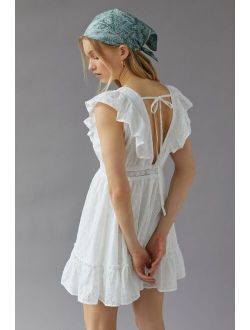 UO Fabiola Eyelet Mini Dress