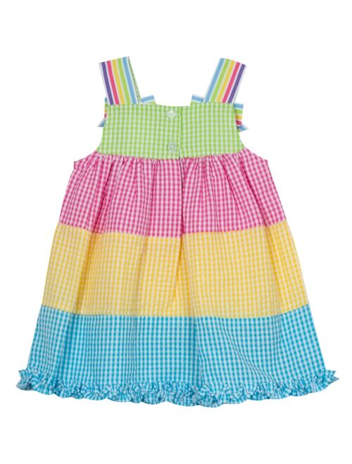 Rare Editions Baby Girls Check Seersucker Dress