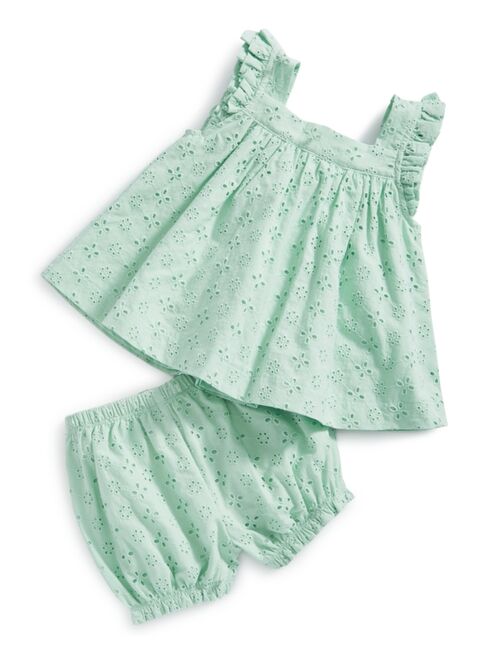 First Impressions Baby Girls Two-Piece Eyelet Set
