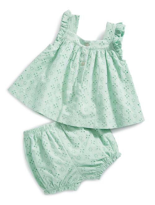 First Impressions Baby Girls Two-Piece Eyelet Set