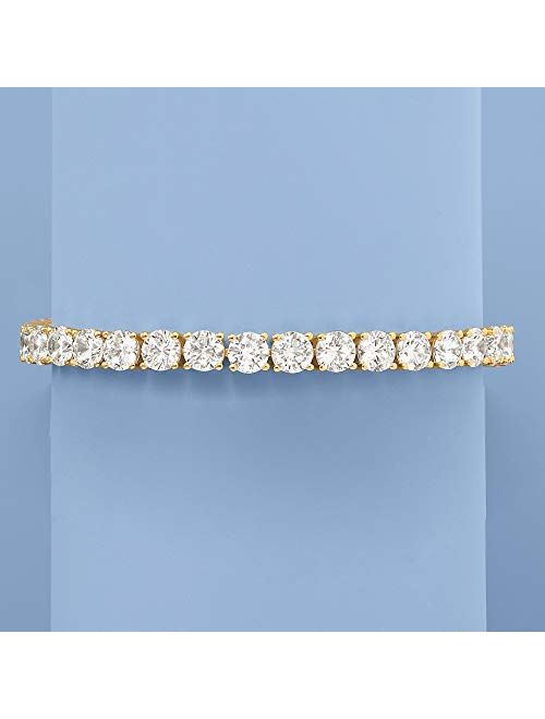 Ross-Simons 23.00 ct. t.w. CZ Tennis Bracelet in 18kt Gold Over Sterling