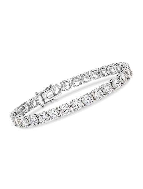 Ross-Simons 23.00 ct. t.w. CZ Tennis Bracelet in Sterling Silver. 7 inches