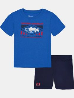 Boys' Pre-School UA Freedom Bass Short Sleeve & Shorts Set