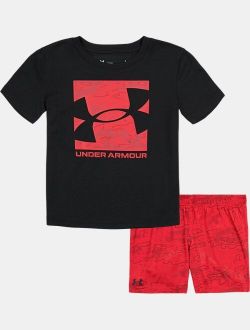 Boys' Pre-School UA Pop Camo Short Sleeve & Shorts Set