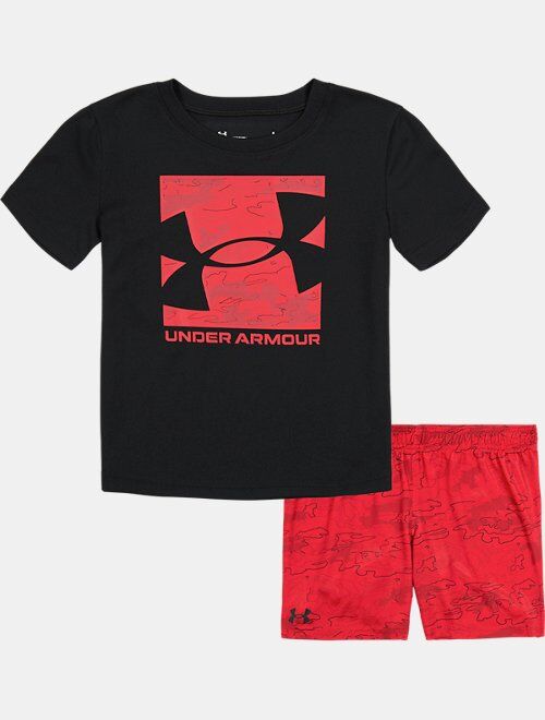 Under Armour Boys' Pre-School UA Pop Camo Short Sleeve & Shorts Set