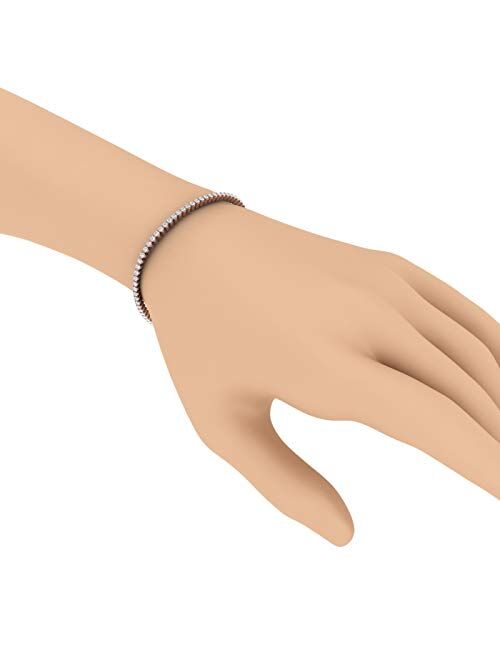 Finerock 2 Carat Diamond Tennis Bracelet in 10K Gold (6.85 Inch)