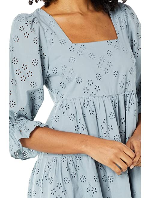 Madewell Square Neck Tiered Mini Eyelet