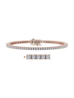 1 3/4 Carat to 2 Carat Diamond Tennis Bracelet in 10K Gold or 950 Platinum (6.5 Inch to 7.5 Inch)