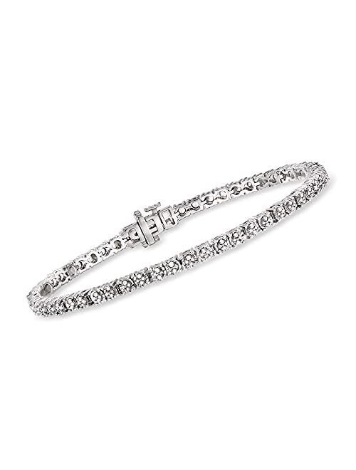 Ross-Simons 0.33 ct. t.w. Diamond Tennis Bracelet in Sterling Silver. 8 inches