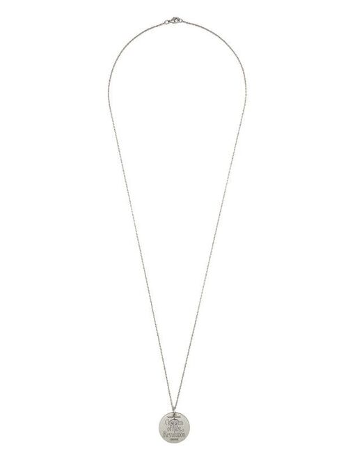 Raf Simons engraved-pendant necklace