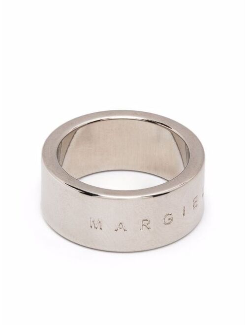 MM6 Maison Margiela engraved logo ring