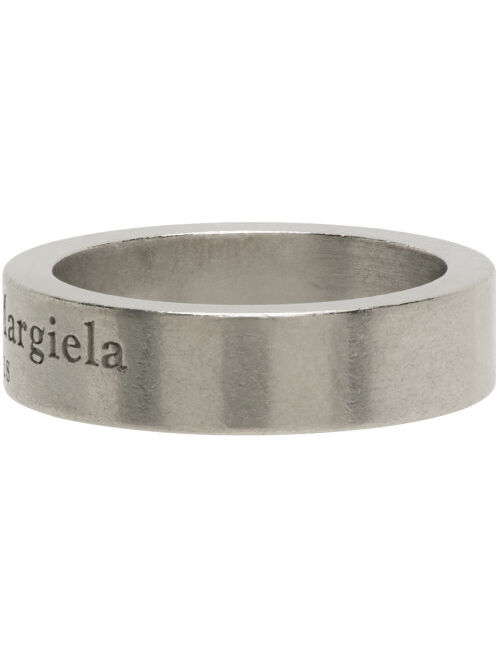 Maison Margiela SIlver 5mm Logo Ring