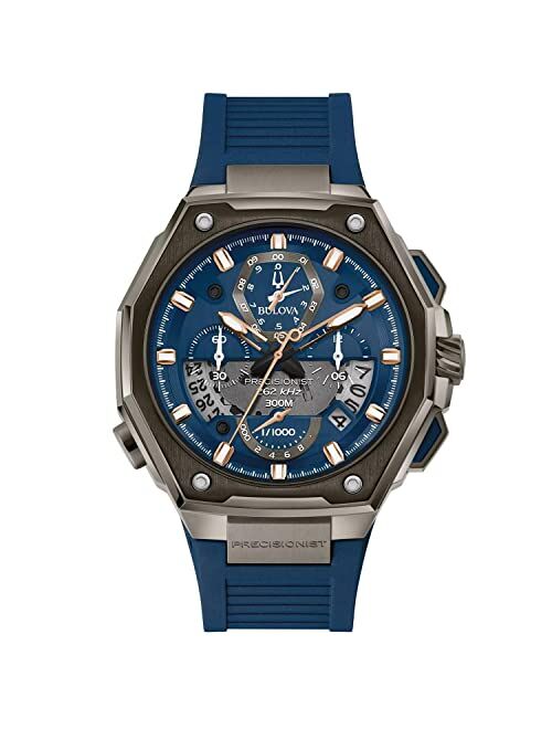 Bulova Precisionist X 98B357 Blue Chronograph Watch